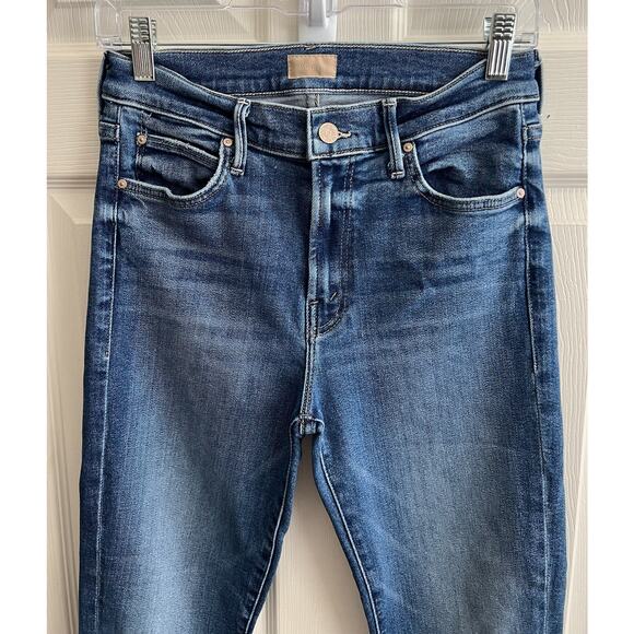 MOTHER Denim The Rascal Ankle Fray Opposites Attract Straight Slim Jeans Sz 28 - Picture 5 of 14